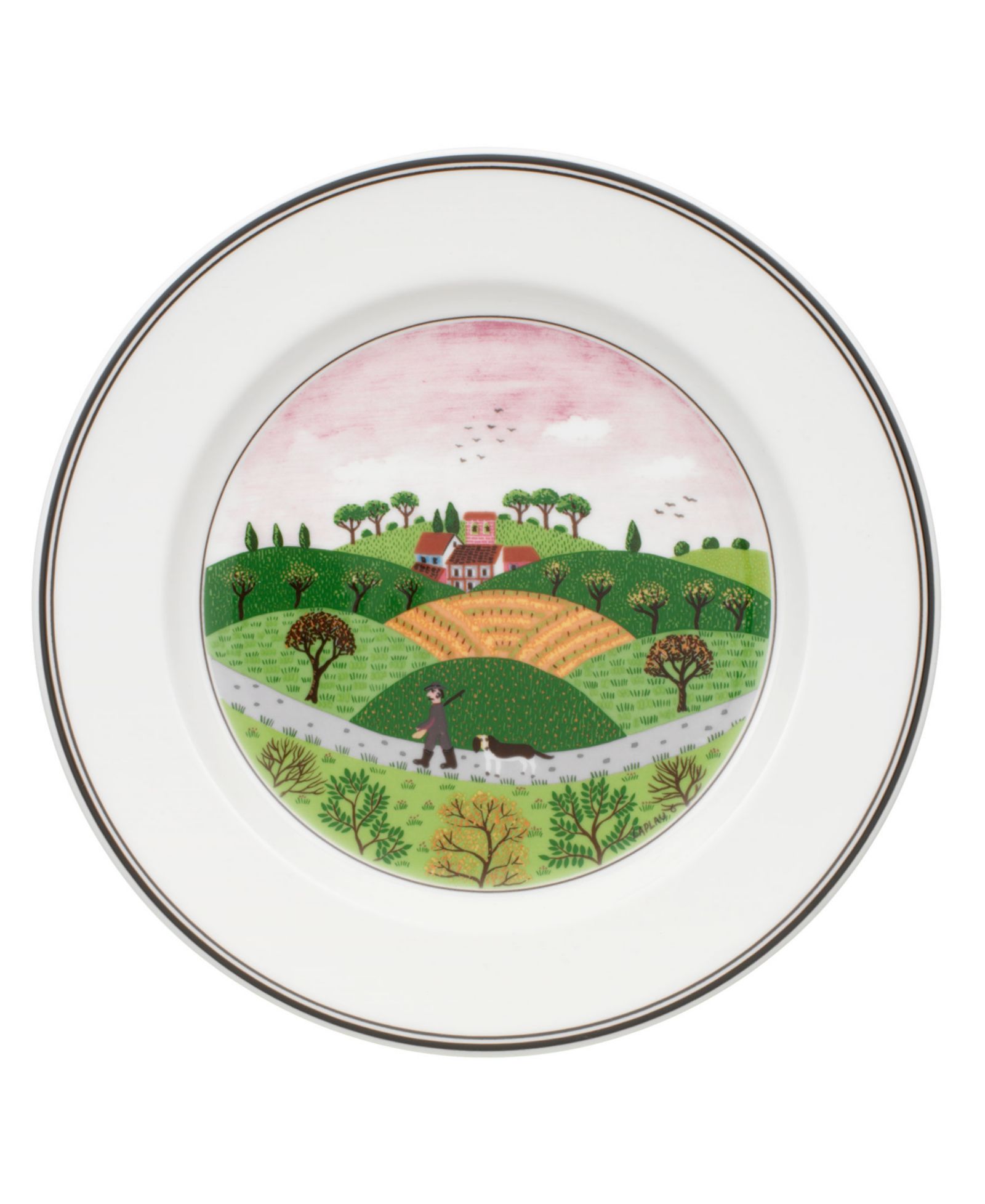 Villeroy & Boch Design Naif тарелка для салата, Hunter & Dog