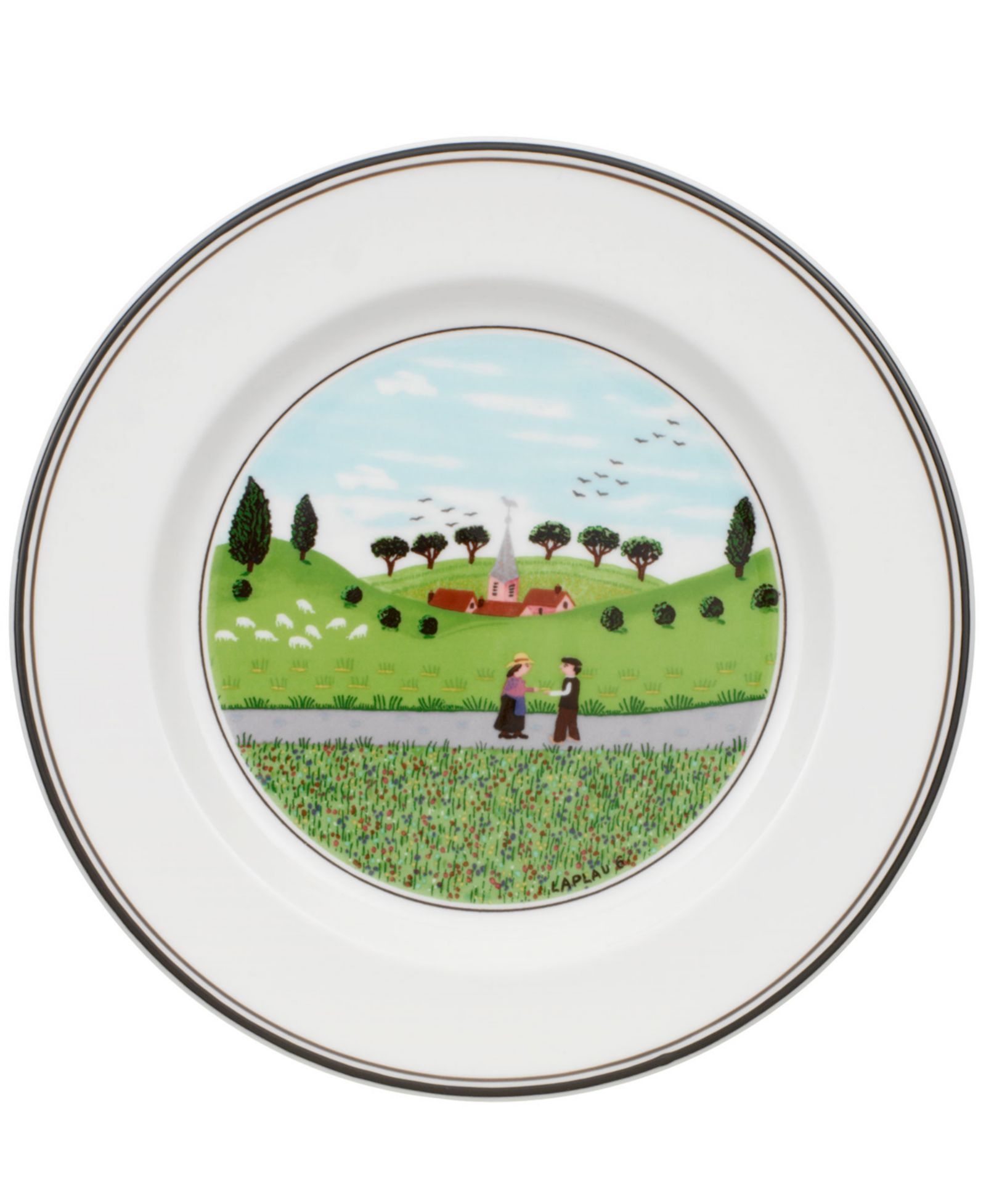 Villeroy & Boch Design Naif Bread & Butter Plate, Boy & Girl