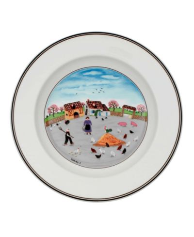 Villeroy & Boch Design Naif Rim Soup Bowl, Country Yard
