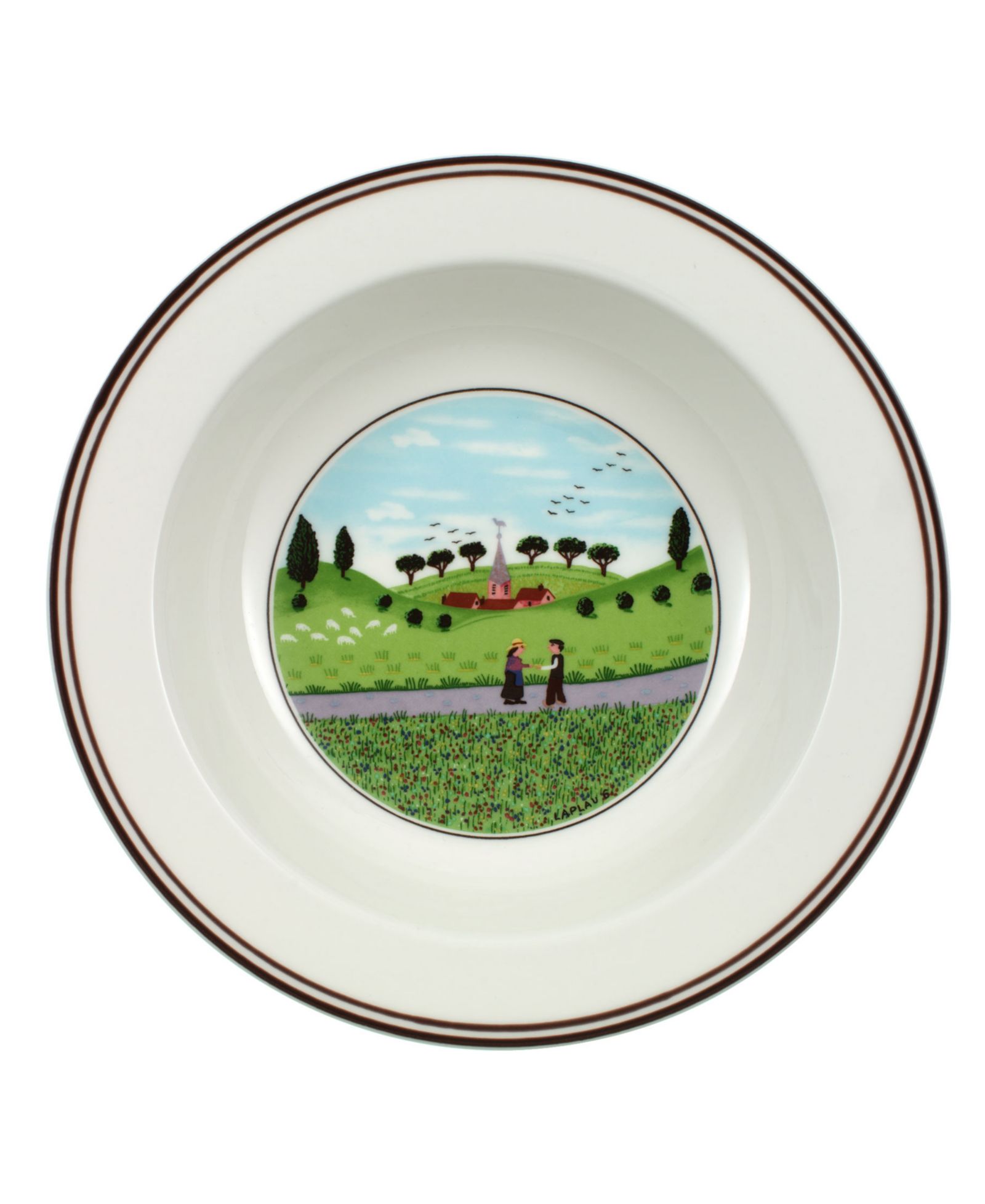 Кремовая чаша Villeroy & Boch Design Naif Rim, Friends Meeting