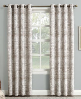 Штора Sun Zero Darren Woven Jacquard Blackout с люверсами