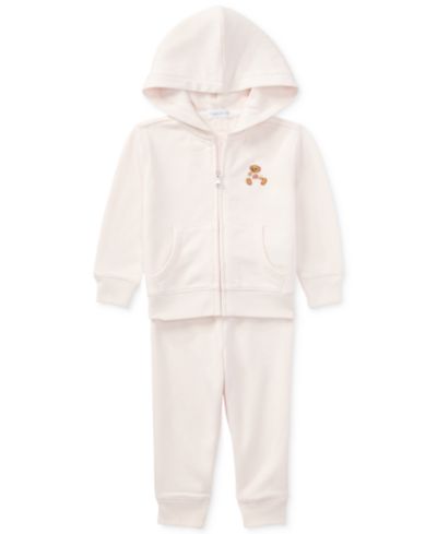 Детский комплект Polo Ralph Lauren: худи с медведем и брюки для девочек