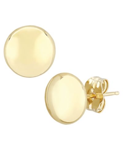 Серьги-гвоздики Flat Ball Stud (7mm) из 14k Yellow, White или Rose Gold