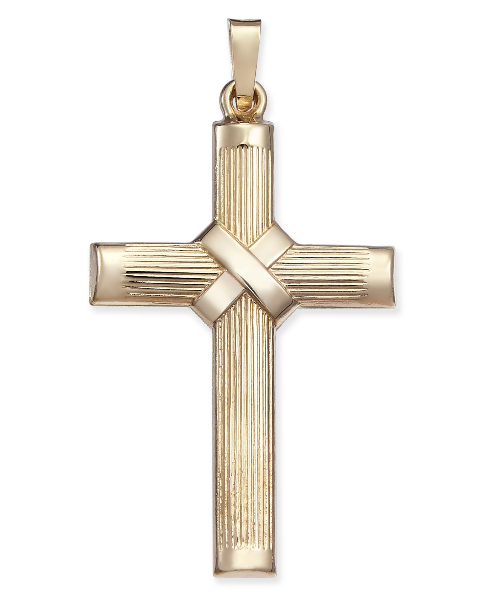 Подвеска с рельефным крестом 14k Gold