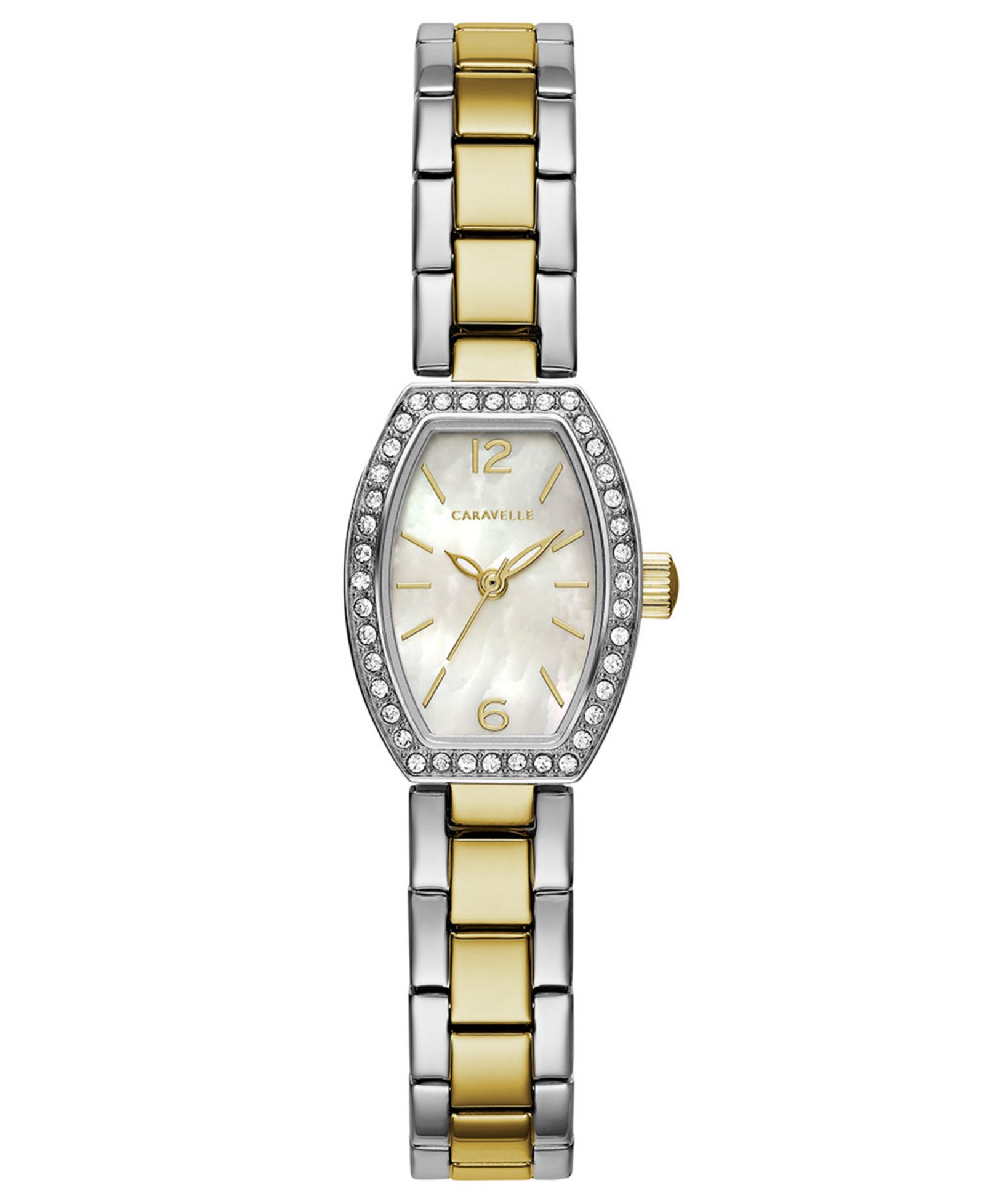Caravelle Designed by Bulova Женские Two-Tone Stainless Steel Bracelet Watch 18x24mm