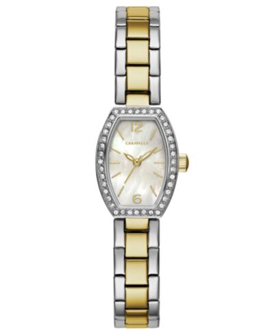 Caravelle Designed by Bulova Женские Two-Tone Stainless Steel Bracelet Watch 18x24mm