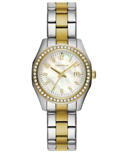 Caravelle Designed by Bulova  Women's Two-Tone Stainless Steel Bracelet Watch 28mm