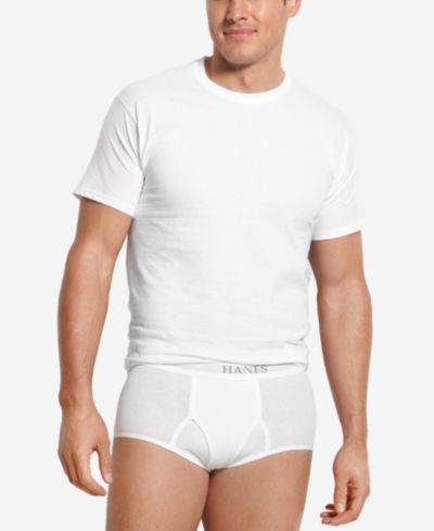 Hanes Мужские хлопковые футболки с круглым вырезом, 4 шт