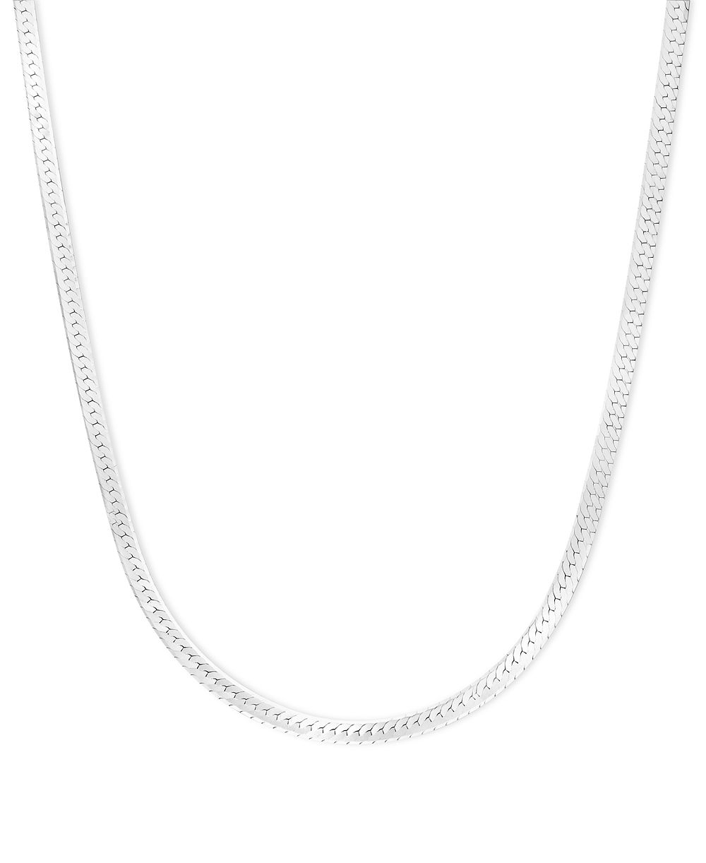 Цепь-ожерелье 18" Flat Herringbone (1-1/4mm) в 14k White Gold