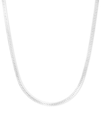 Цепь-ожерелье 18" Flat Herringbone (1-1/4mm) в 14k White Gold