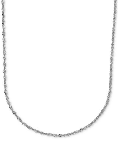 Колье-цепочка Italian Gold Perfectina 18" из белого золота 14k