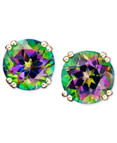 Macy's Серьги 14k Gold, Mystic Topaz Studs (4-1/2 ct. t.w.)