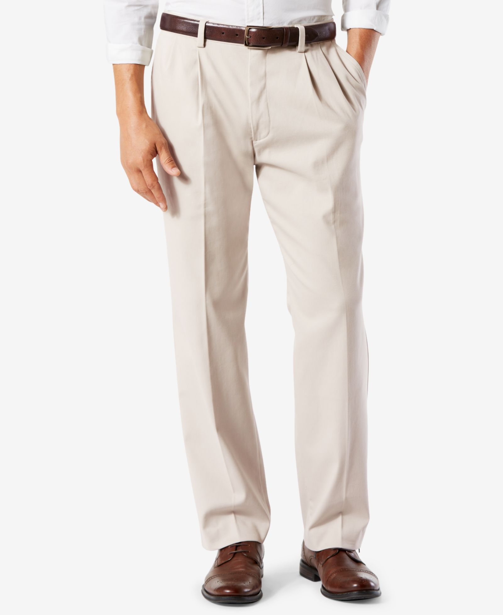 Мужские брюки Dockers Easy Classic складка, эластичные, хаки