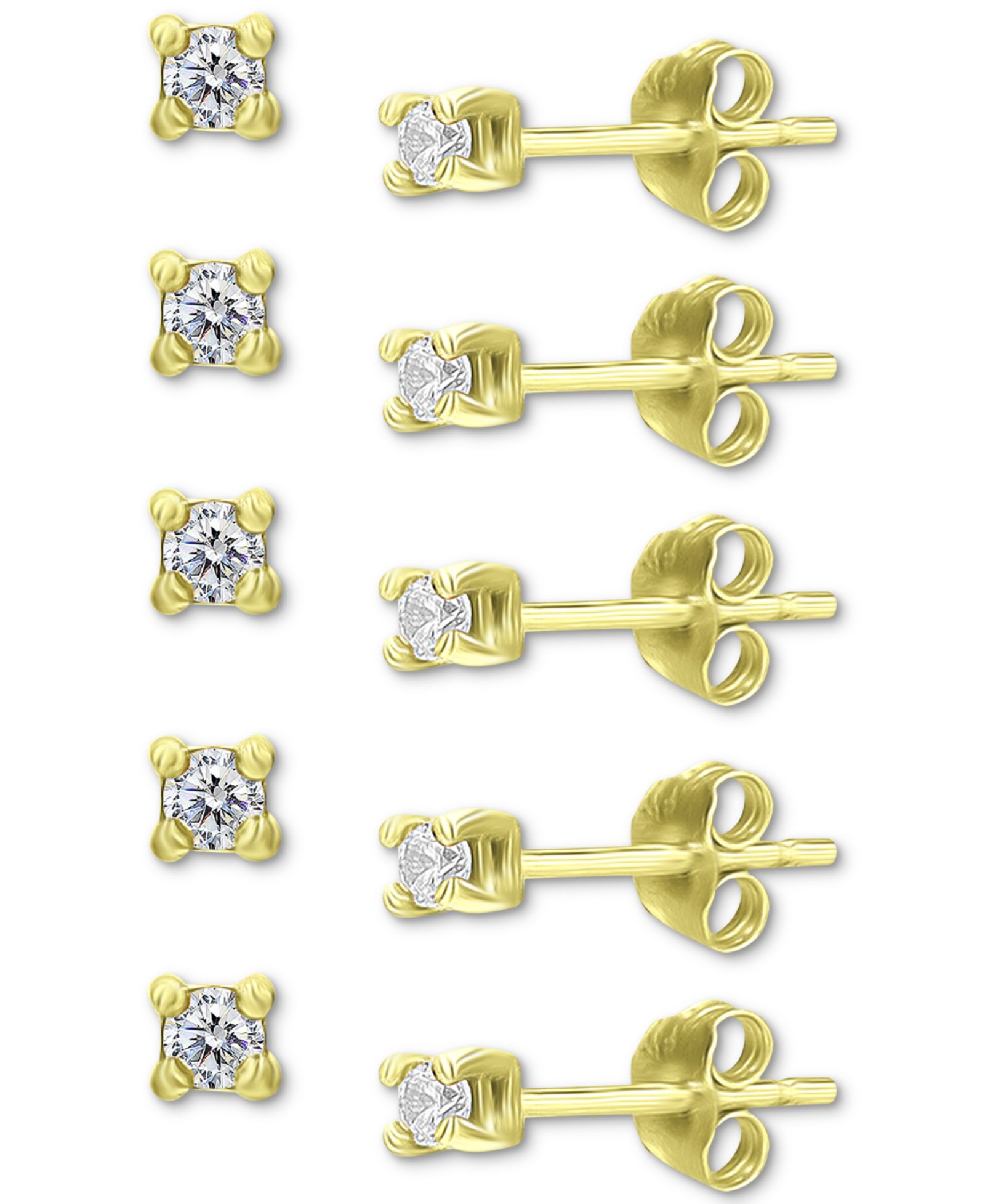 Giani Bernini 5-Pc. Set Cubic Zirconia Stud Earrings, Created for Macy's