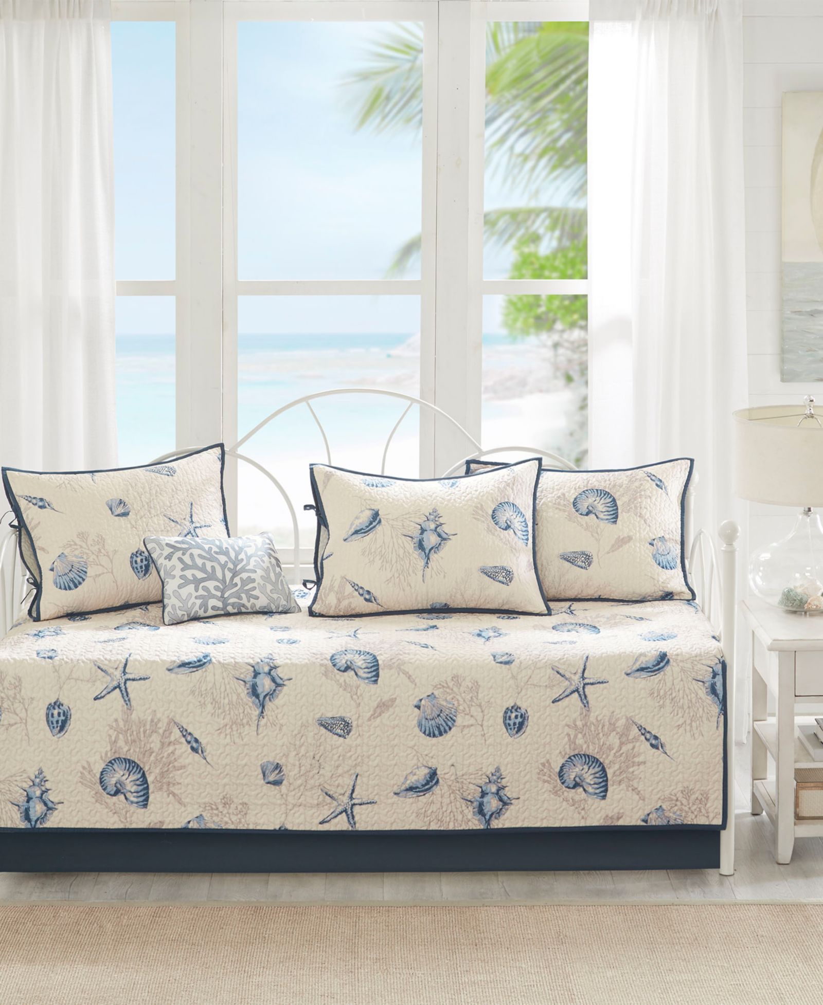 Комплект покрывала Madison Park Bayside reversible printed microfiber 6-Pc. для Daybed