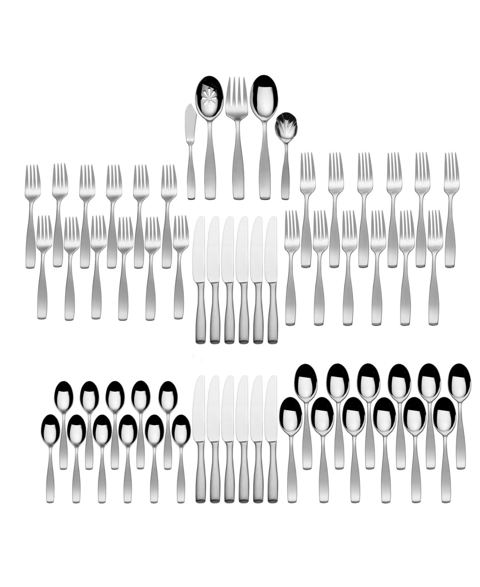 Mikasa Satin Loft 65 Pc. Flatware Set, Service for 12
