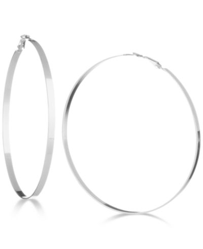 Серьги-кольца GUESS 3-3/4" Flat-Edge