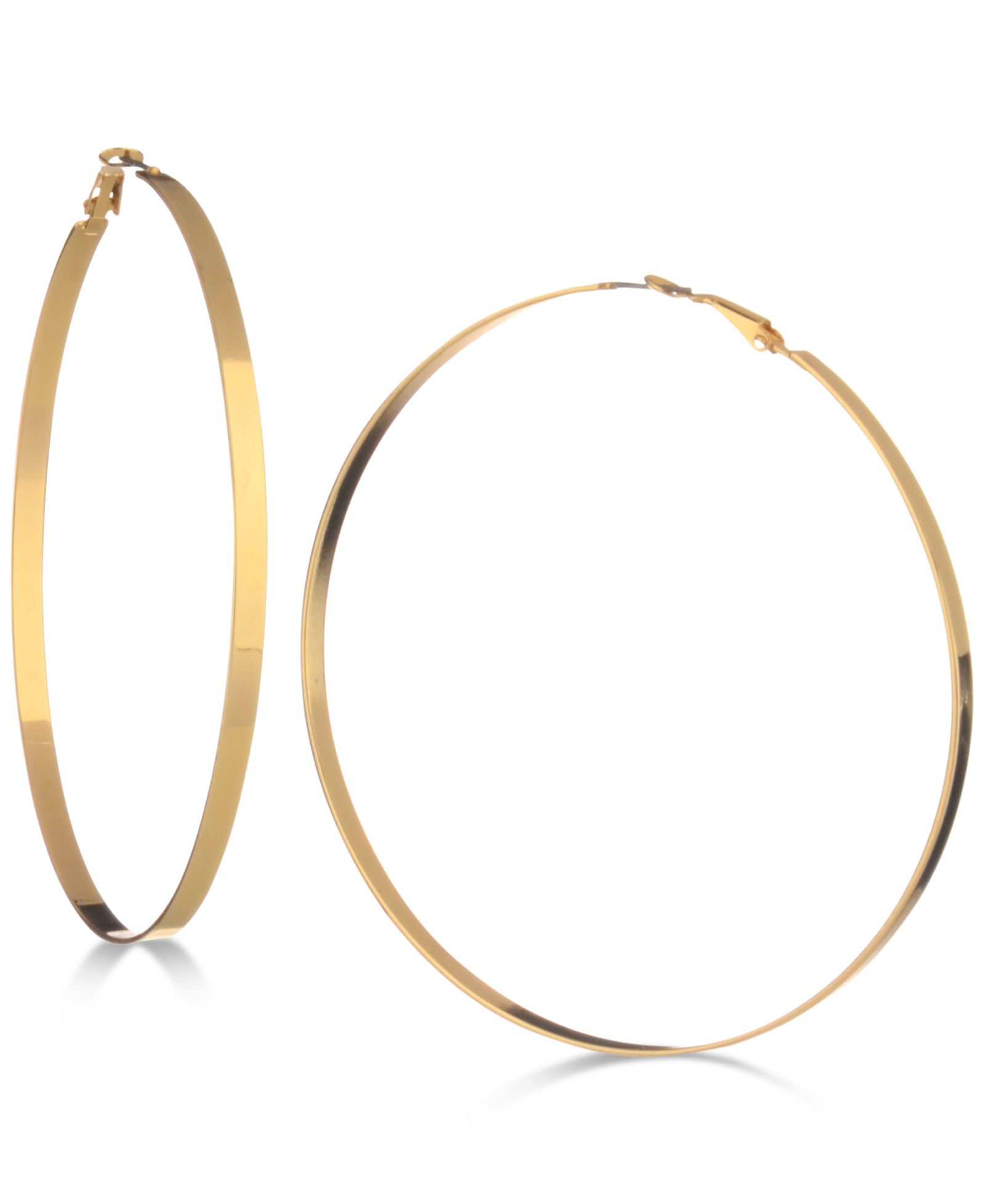 Серьги-кольца GUESS 3-3/4" Flat-Edge