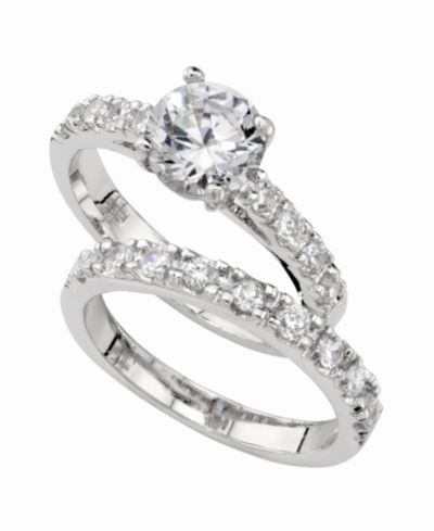 Charter Club Кольцо с Cubic Zirconia (3 ct. t.w.) Engagement Ring Set в серебристом покрытии