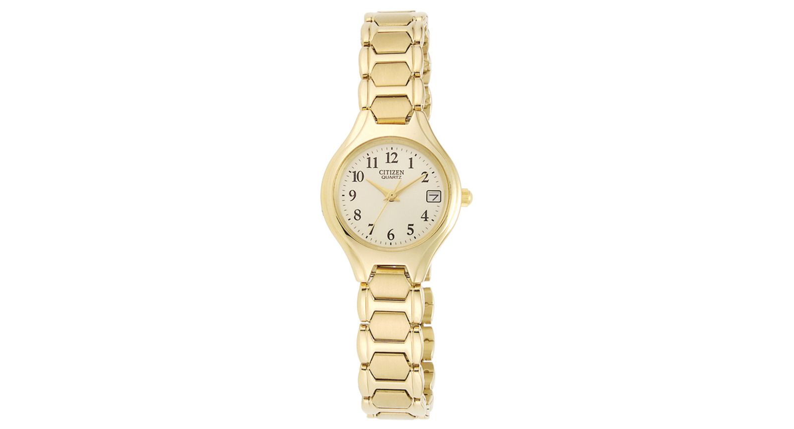 Citizen Женские золотистые часы на браслете из нержавеющей стали 23mm EU2252-56P
