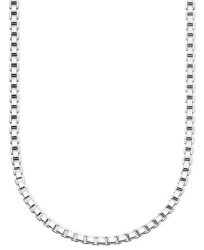 Giani Bernini серебряная цепь ожерелье, 30" Box Chain