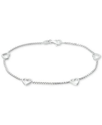 Giani Bernini Sterling Silver Bracelet, Open Heart Chain