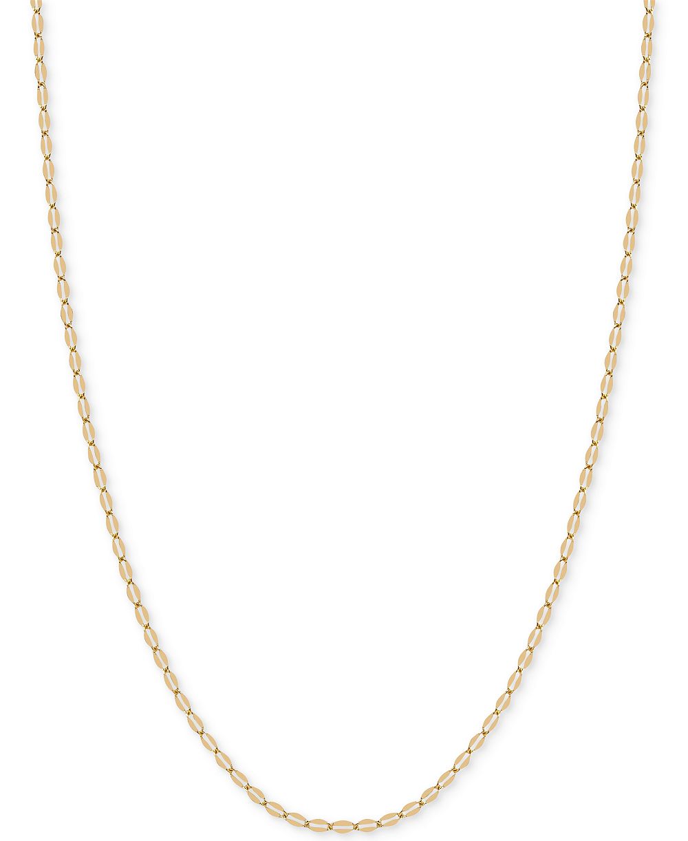 20" Mirror Link Chain (2mm) in 14K Gold