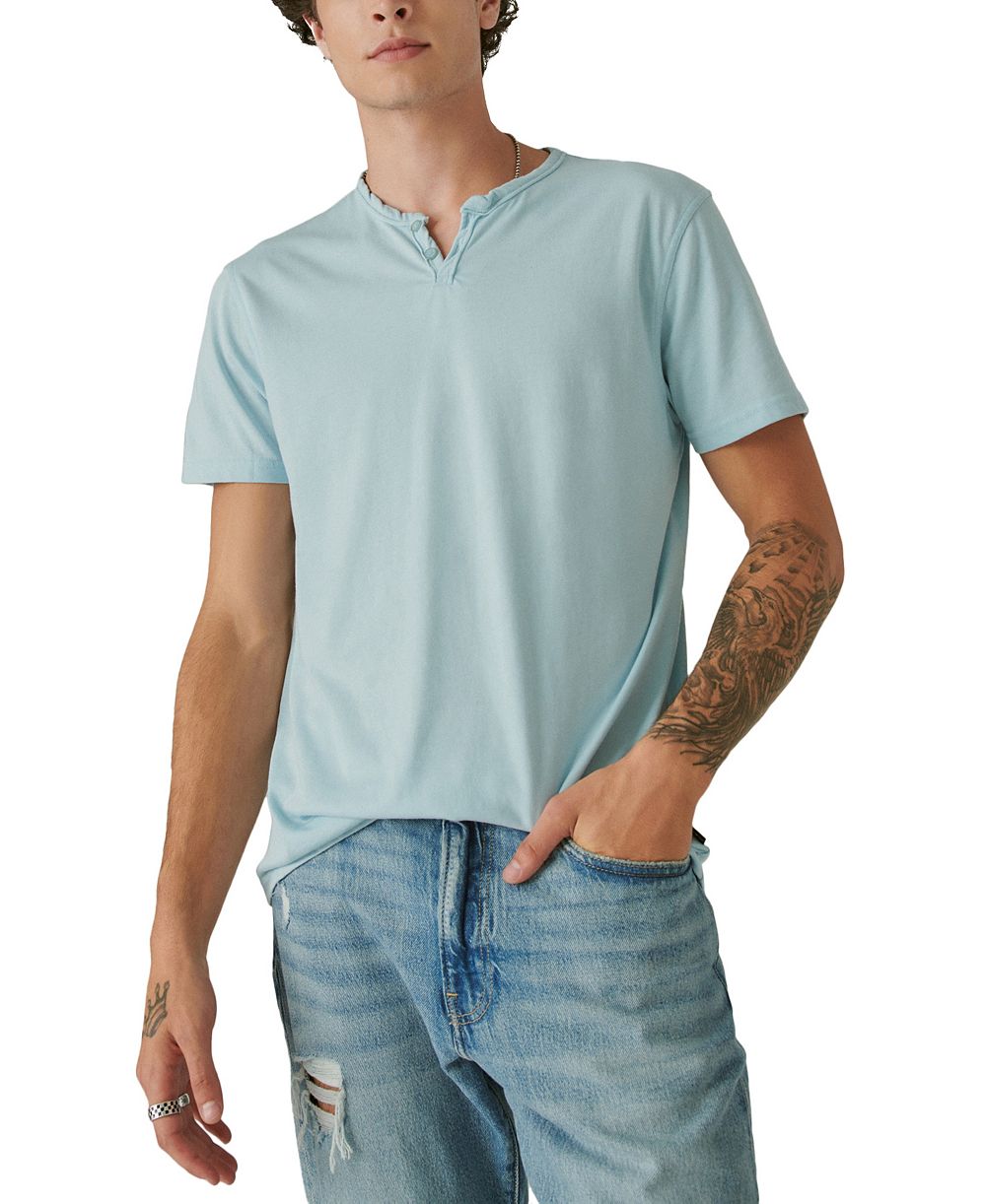 Мужская футболка Lucky Brand Venice Burnout Notch Short-Sleeve T-Shirt