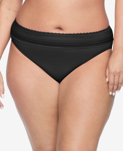 Warner's Women's No Pinching No Problems Dig-Free Comfort Waist with Lace Microfiber Hi-Cut 5109
