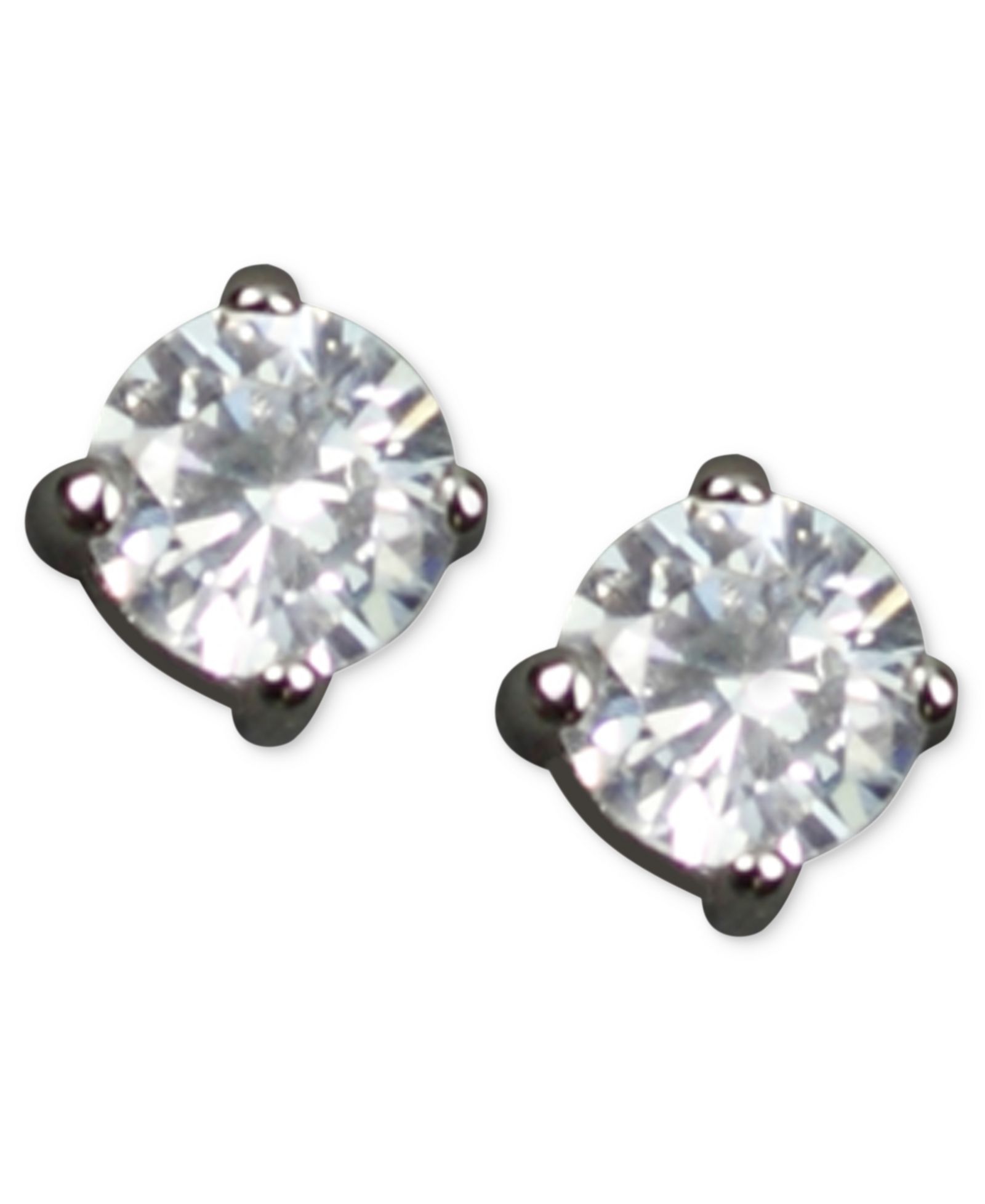 Givenchy серьги, круглые фианиты-гвоздики (3/4 карата суммарно)