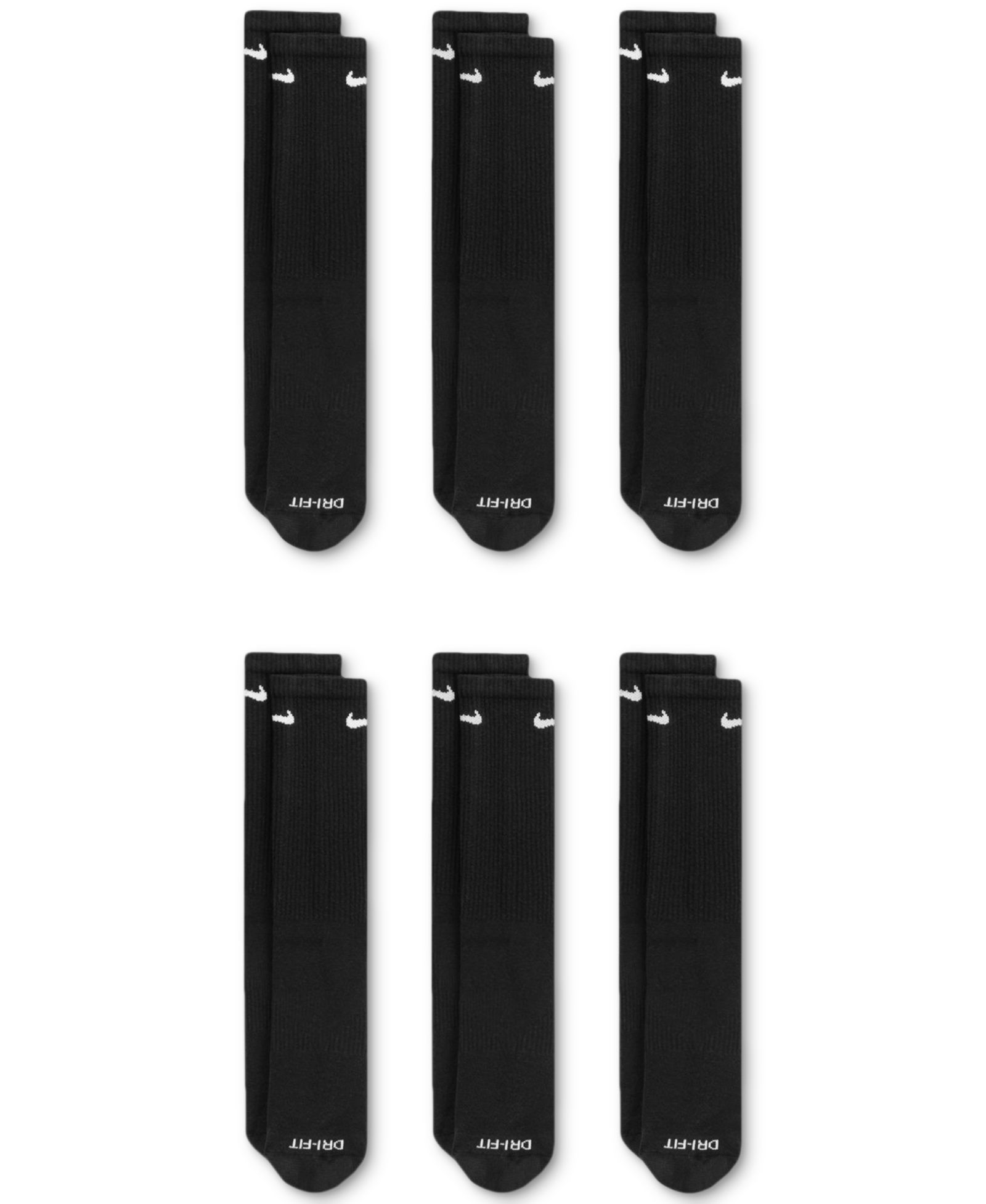 Nike Unisex Everyday Plus Cushioned Training Crew Socks, 6-Pack