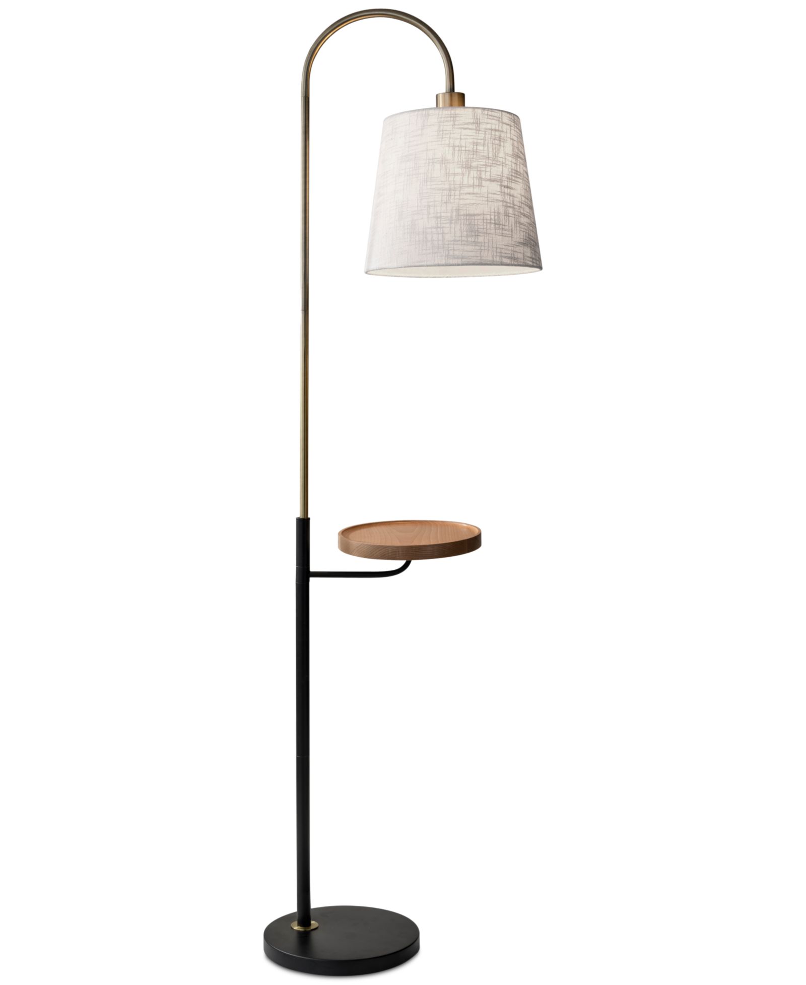 Adesso Jeffrey Shelf Floor Lamp with USB Port