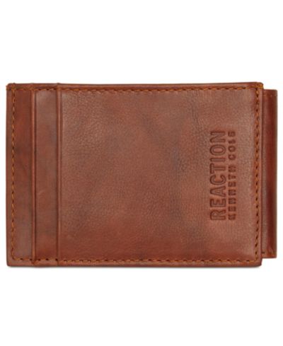 Kenneth Cole Reaction Мужской Crunch Magnetic Front-Pocket Leather Wallet