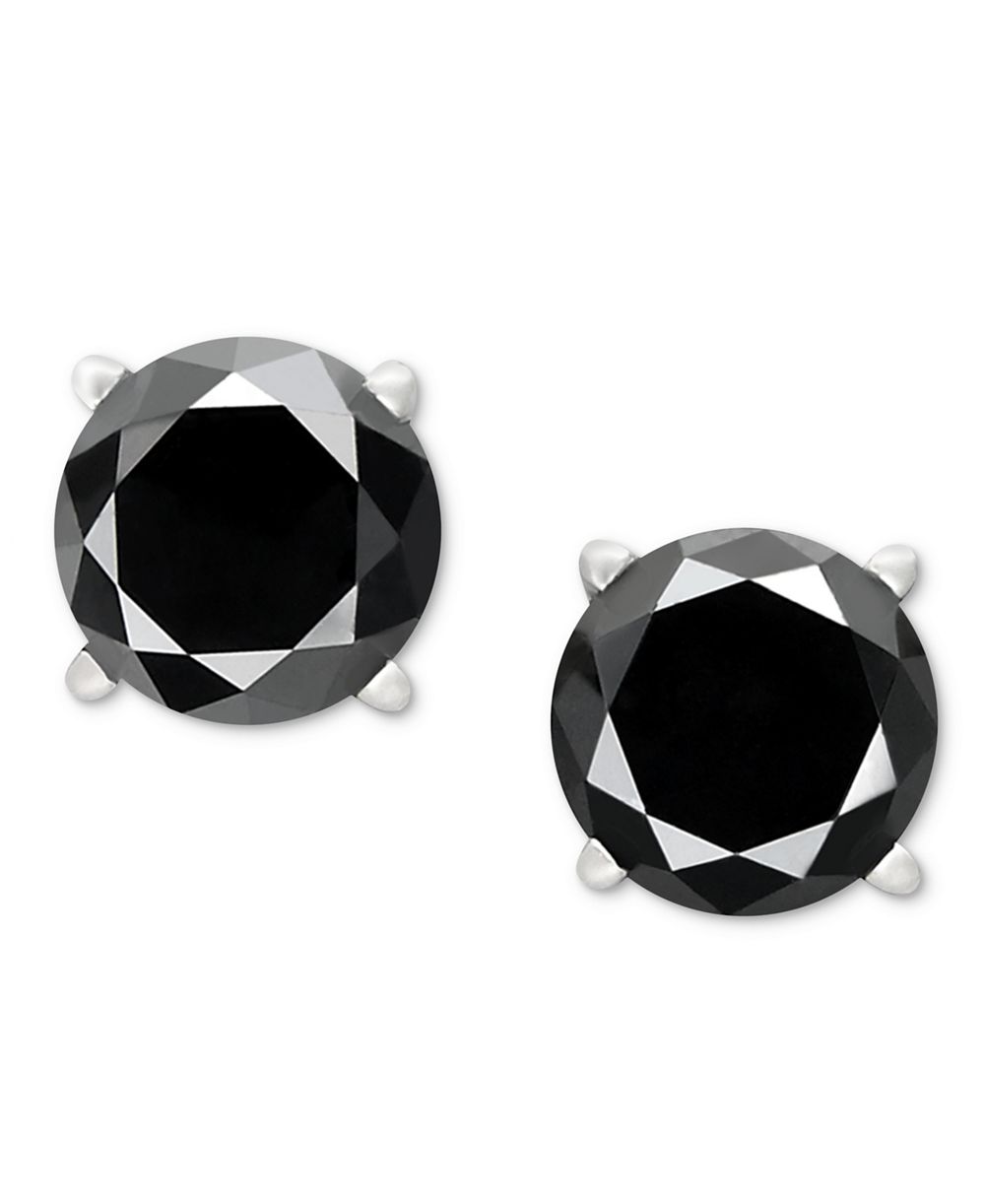Black Diamond Stud Earrings (1 ct. t.w.) 14k White or Yellow Gold