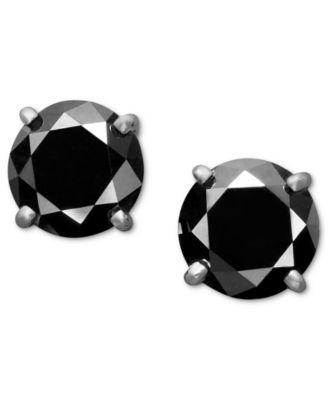 Black Diamond Stud Earrings (2 ct. t.w.) 14k White or Yellow Gold