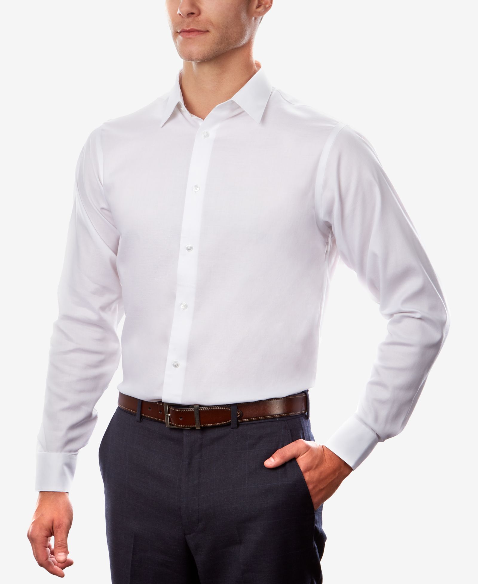Calvin Klein Men's Steel+ Regular Non-Iron Stretch Performance Dress Shirt