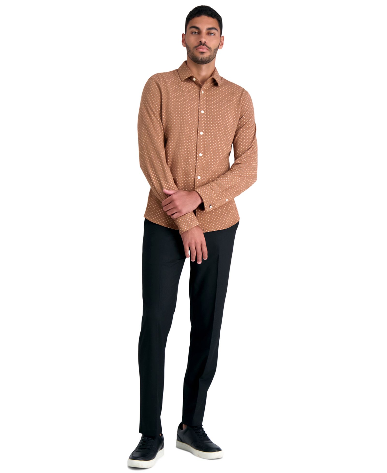 JMH Men's 4 Way Stretch Slim Fit Flat Front Dress Pant