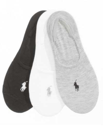 Polo Ralph Lauren Women's 3 Pack Flat Knit Sneaker Liner Socks