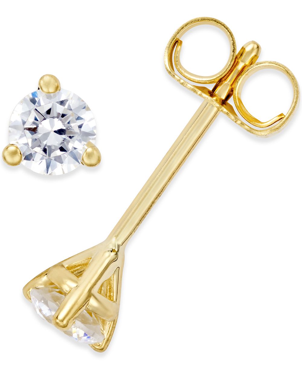 Certified Near Colorless Diamond Stud Earrings in 18k White Gold or Gold (1/4 ct. t.w.)
