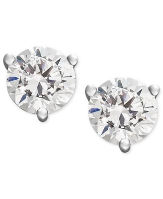 Certified Near Colorless Diamond Stud Earrings in 18k White or Yellow Gold (1/2 ct. t.w.)