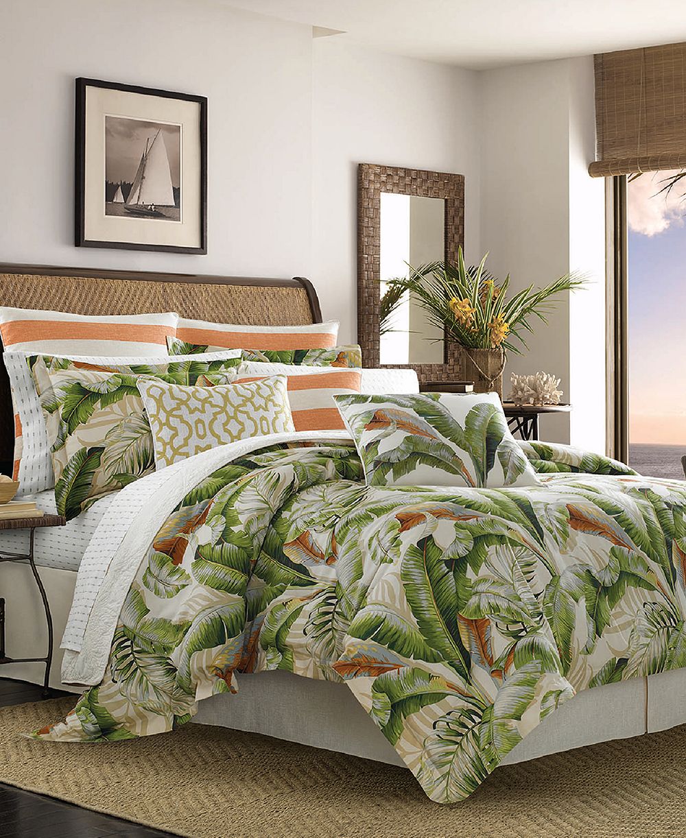 Комплект из 3 шт. чехлов на одеяло Tommy Bahama Home Palmiers, Full/Queen