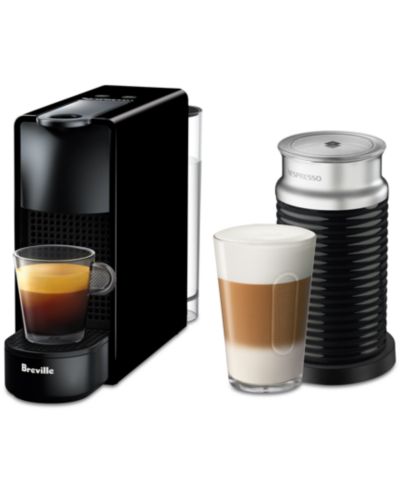 Кофемашина Nespresso Original Essenza Mini от Breville, черная с молочным капучинатором Aeroccino