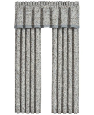 J Queen New York Giovani Paisley Jacquard Window Valance, 88.00" x 15.25"