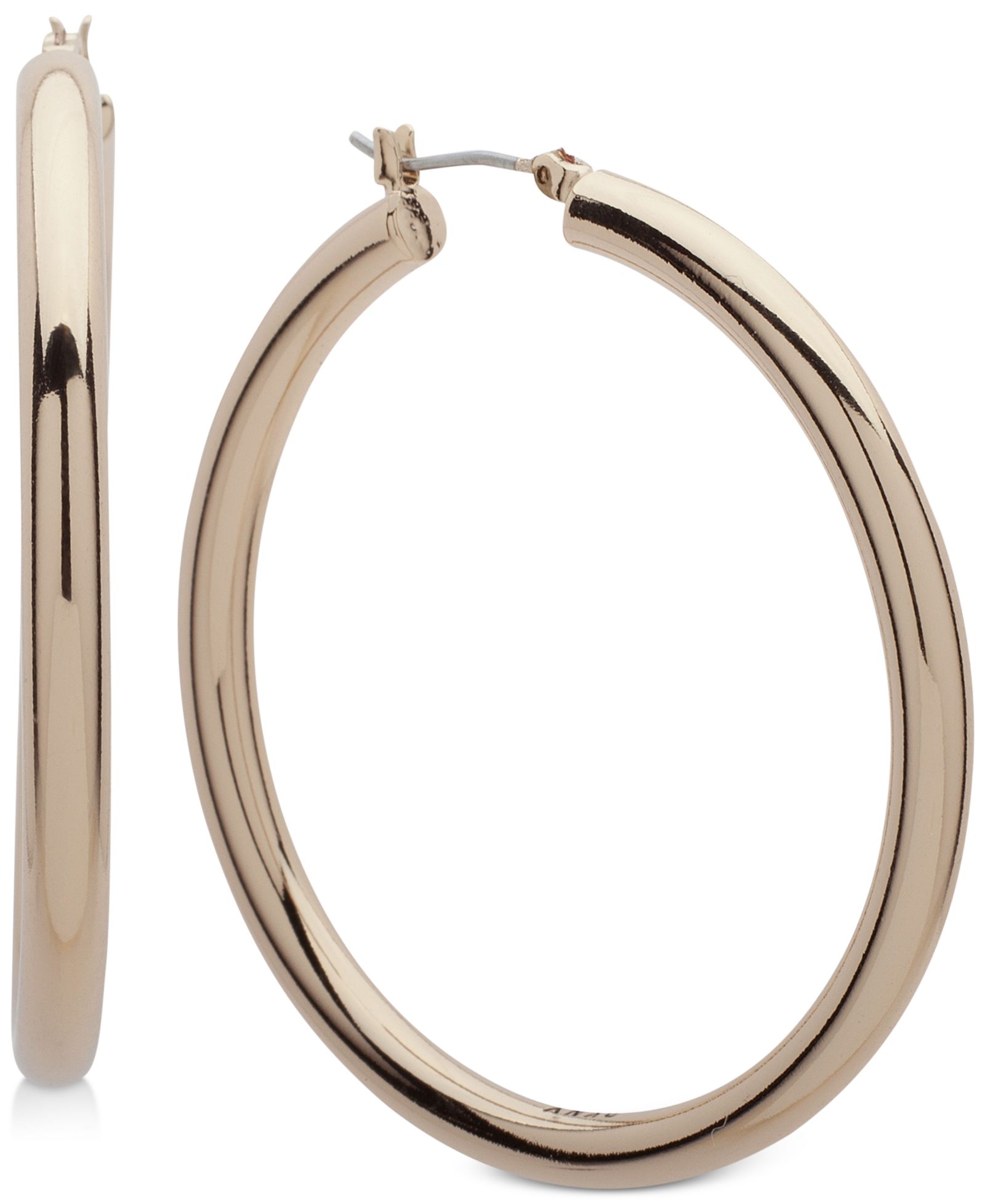 DKNY 2" Thick Hoop Earrings