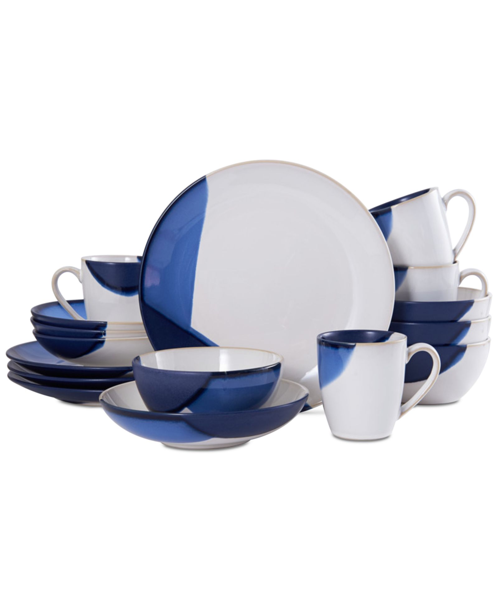Mikasa Caden Blue 16 Pc. Dinnerware Set, Service for 4