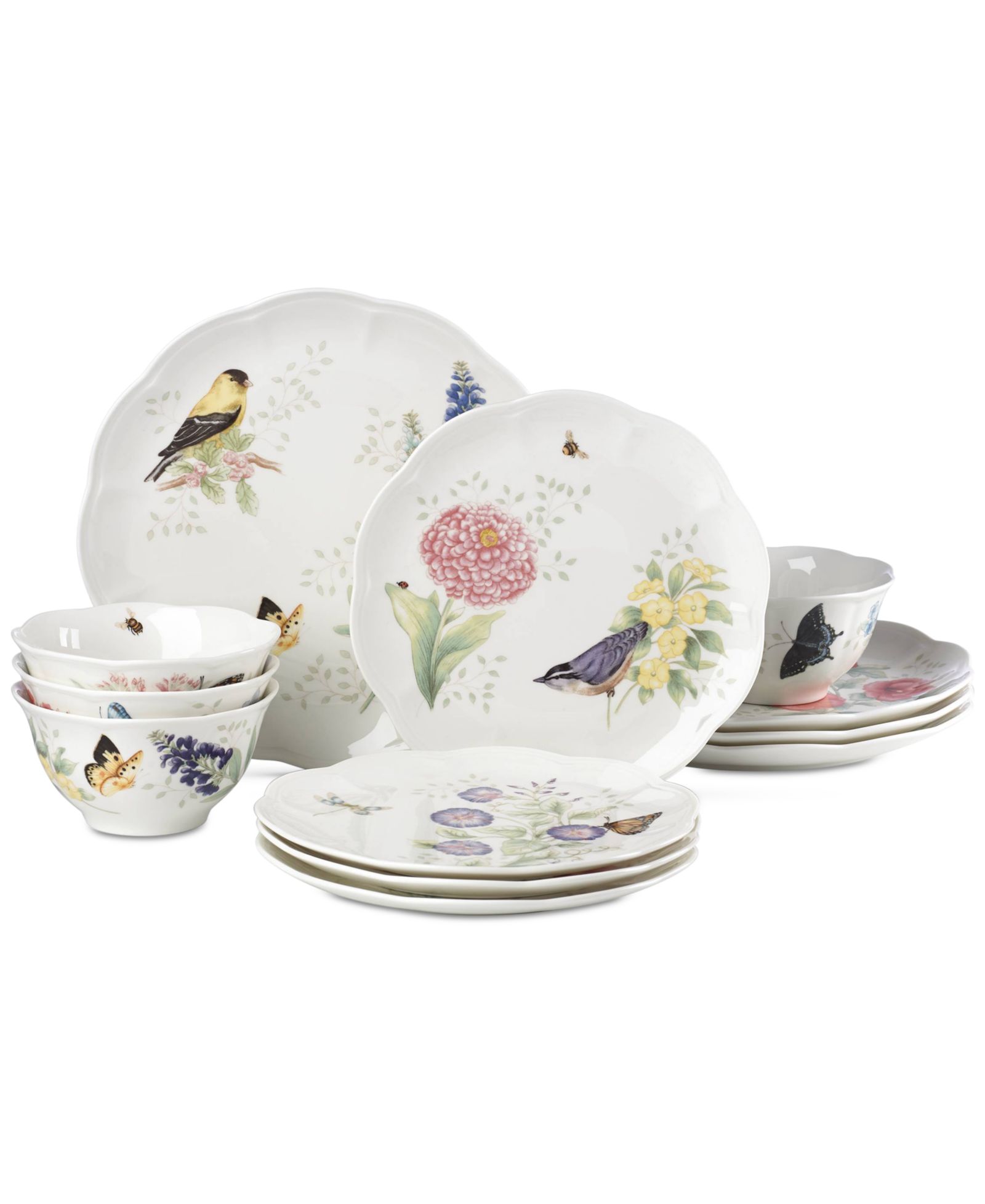 Lenox Butterfly Meadow Flutter 12 Pc. Dinnerware Set, Service for 4