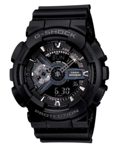 Часы G-Shock Men's Analog Digital Black Resin Strap, 55mm GA110-1B