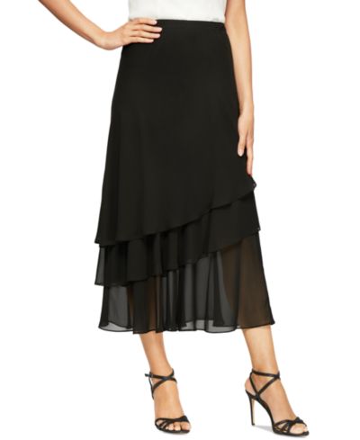 Миди-юбка Alex Evenings Tiered Chiffon