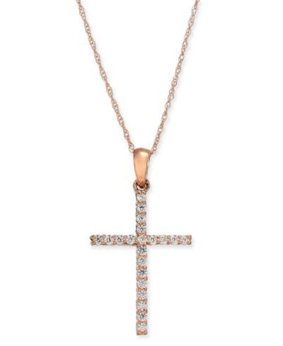 Подвеска Diamond Cross 18" (1/4 ct. t.w.)