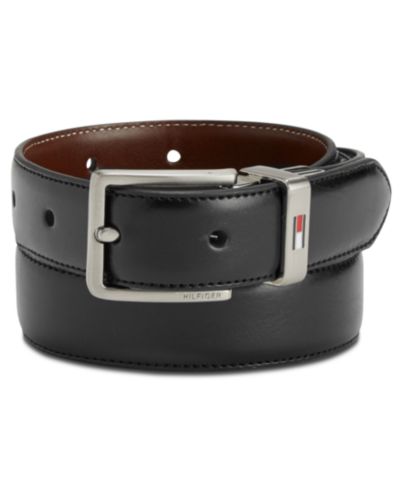 Tommy Hilfiger Реверсивный ремень Big Boys Black and Brown